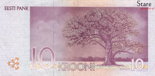 Tył banknotu 10 koron estońskich 1994 r.