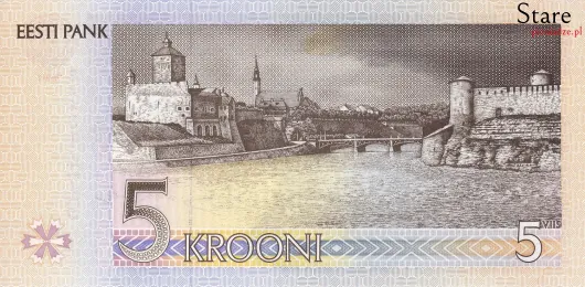Tył banknotu 5 koron estońskich 1994 r.