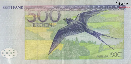 Tył banknotu 500 koron estońskich 1996 r.