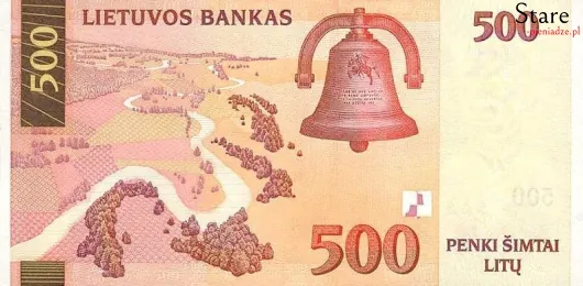 Tył banknotu 500 litów litewskich 2000 r.